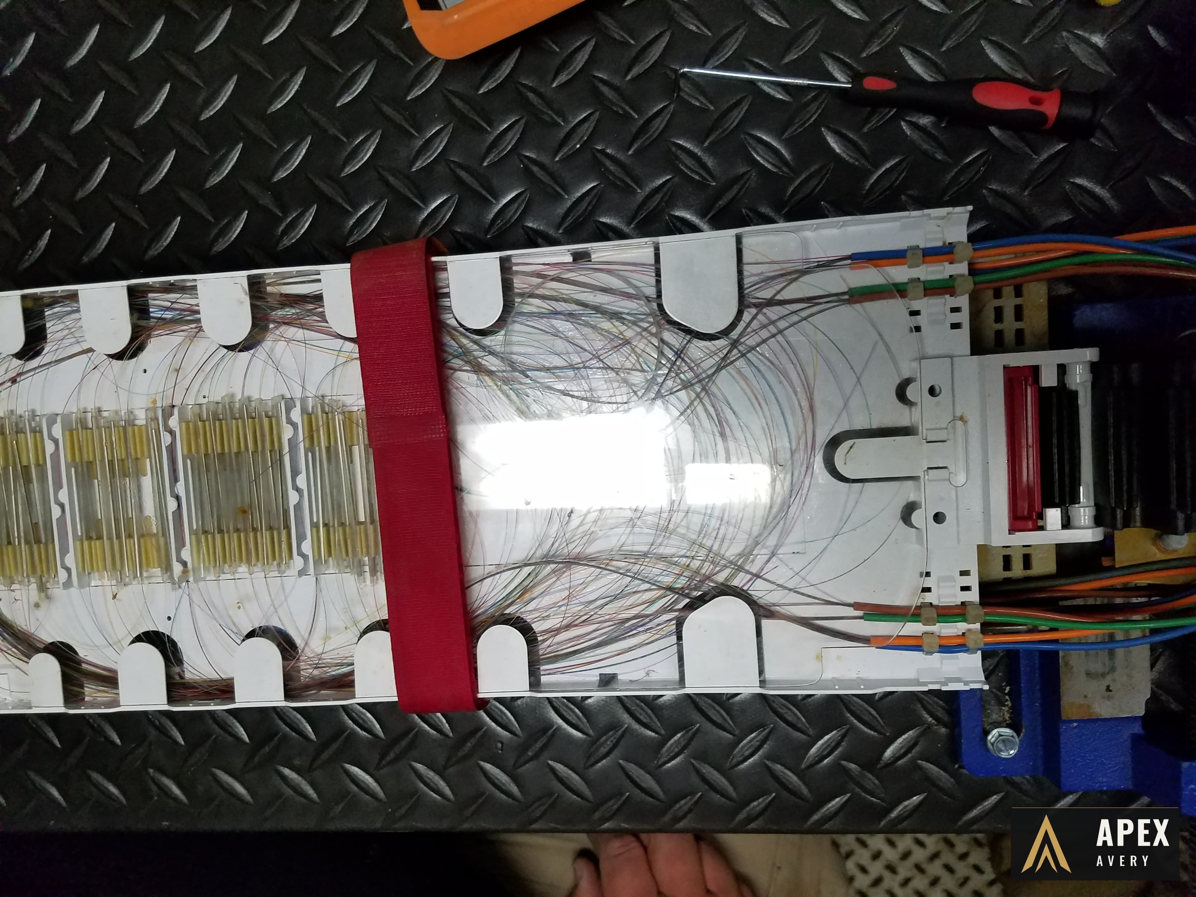 Splice tray work in progress
